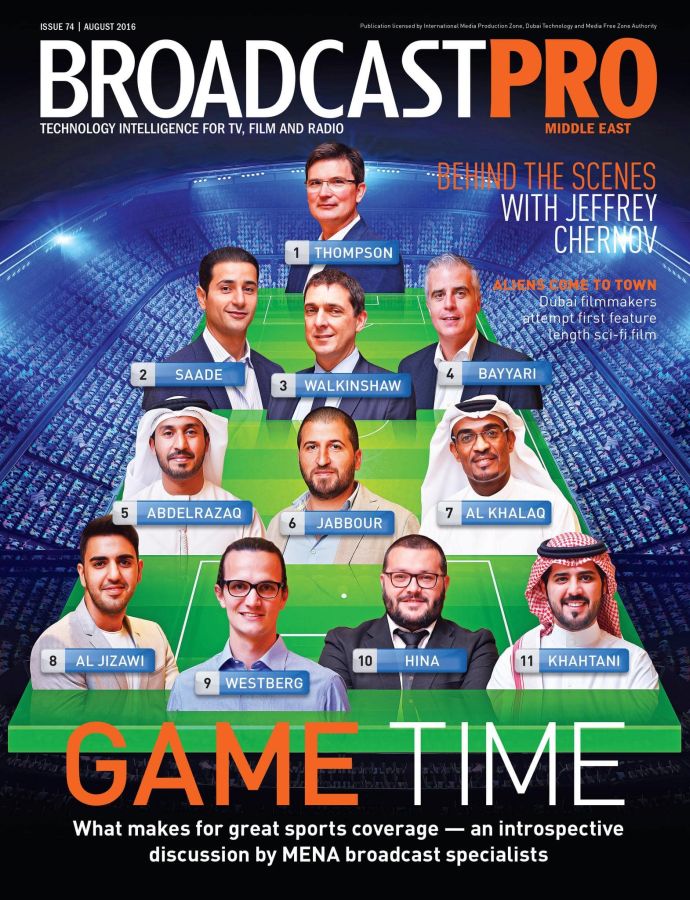 BROADCAST PRO MIDDLE EAST magazine side cover Issue 74 August 2016