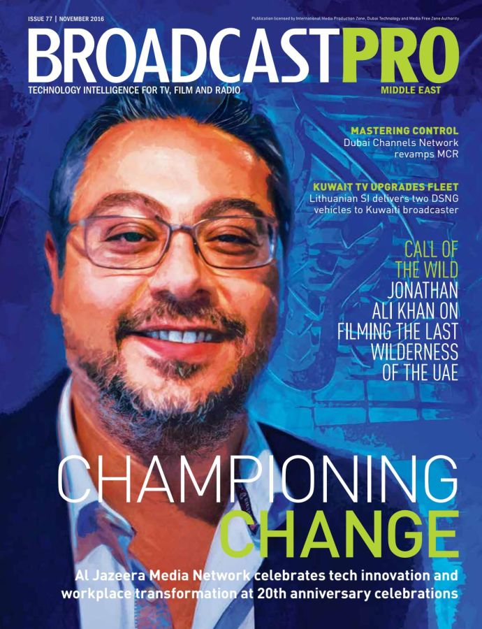 BROADCAST PRO MIDDLE EAST magazine side cover Issue 77 November 2016