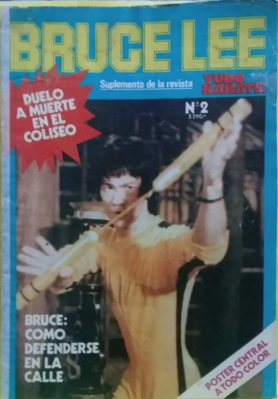 BRUCE LEE magazine side cover Issue 2  June 1977