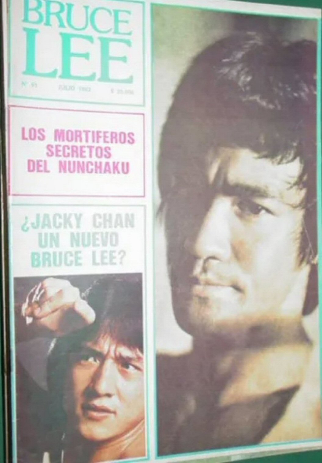BRUCE LEE magazine side cover Issue 61  July 1982