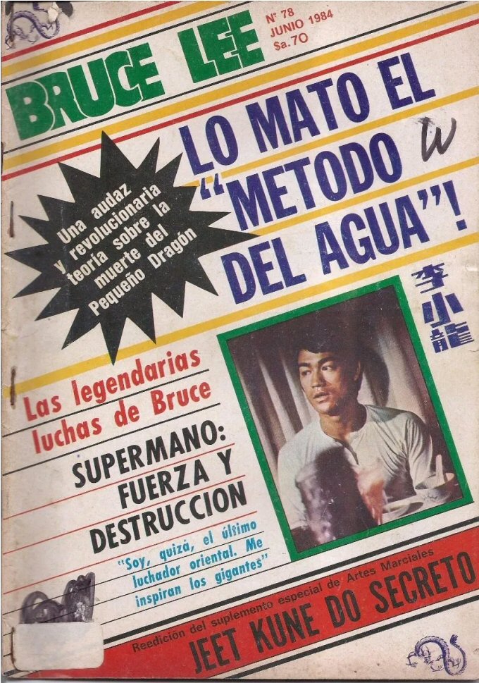 BRUCE LEE magazine side cover Issue 78  June 1984