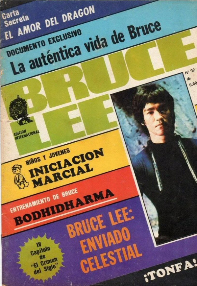 BRUCE LEE magazine side cover Issue 92  September 1985