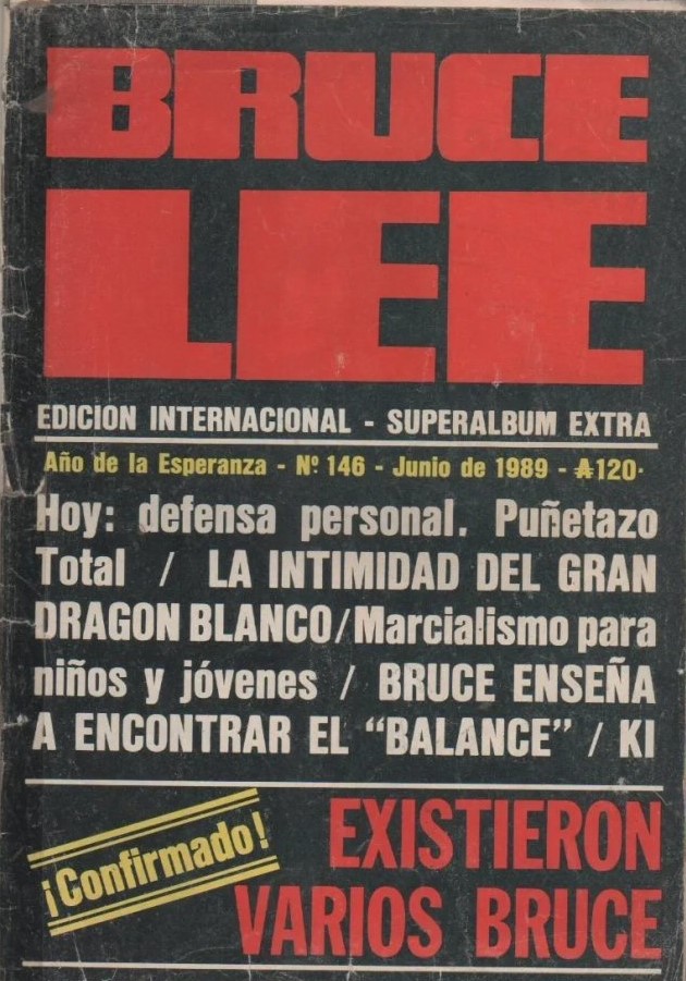 BRUCE LEE magazine side cover Issue 146  June 1989