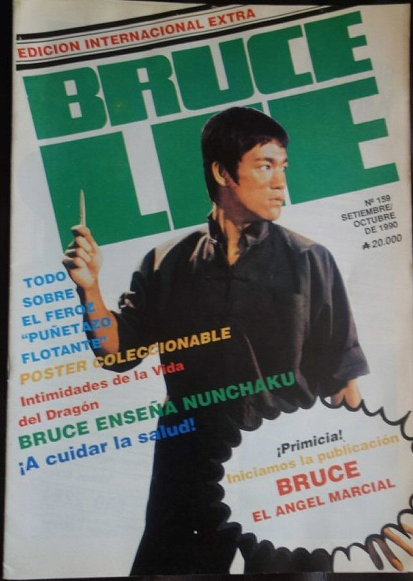 BRUCE LEE magazine side cover Issue 159  September/October 1990