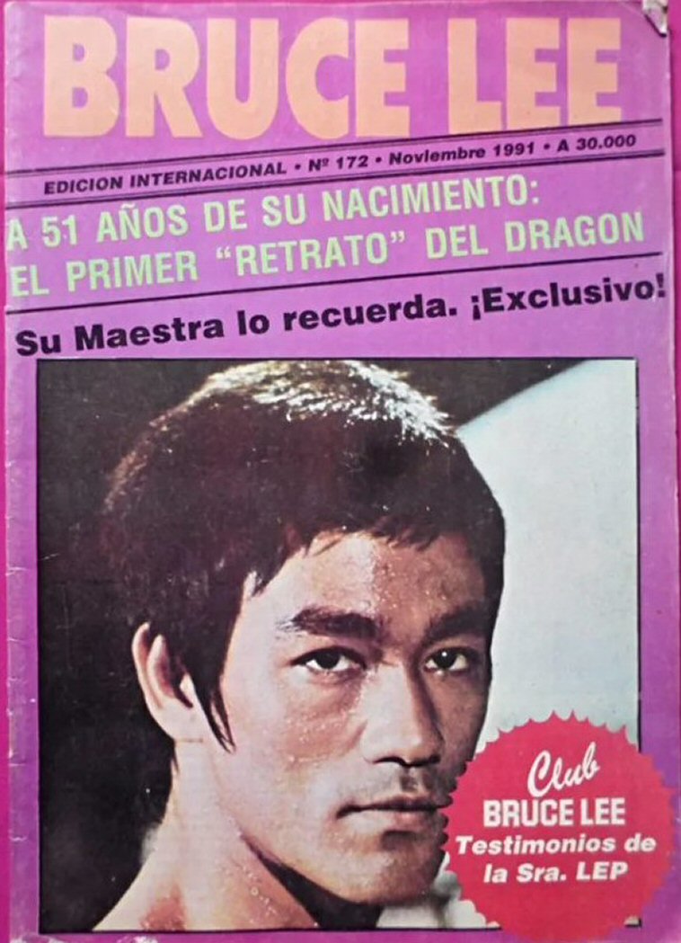 BRUCE LEE magazine side cover Issue 172  November 1991