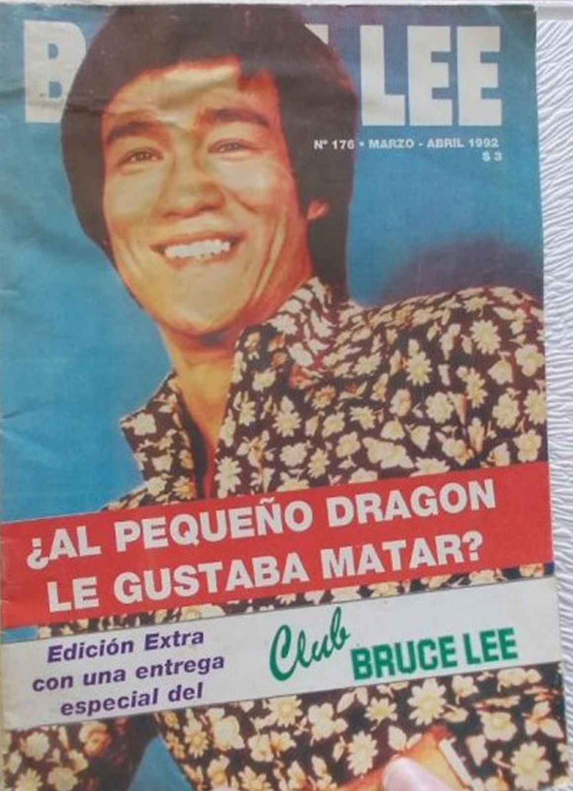 BRUCE LEE magazine side cover Issue 176  March/April 1992