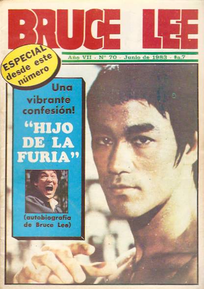 BRUCE LEE magazine side cover Issue 70 June 1983