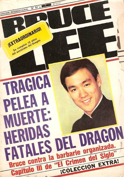 BRUCE LEE magazine side cover Issue 91 August 1985