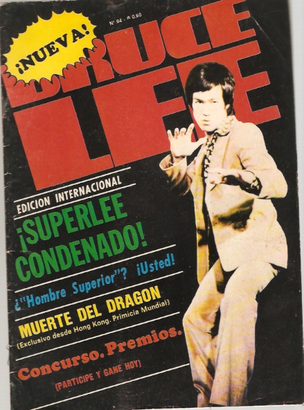 BRUCE LEE magazine side cover Issue 94 November 1985