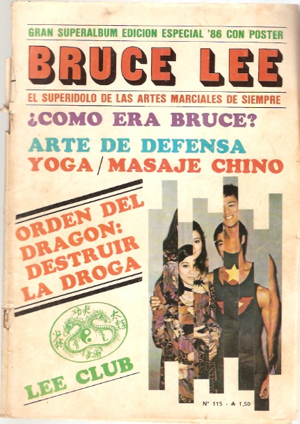 BRUCE LEE magazine side cover Issue 115  1986