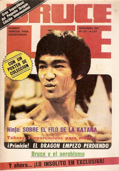 BRUCE LEE magazine side cover Issue 125 September 1987