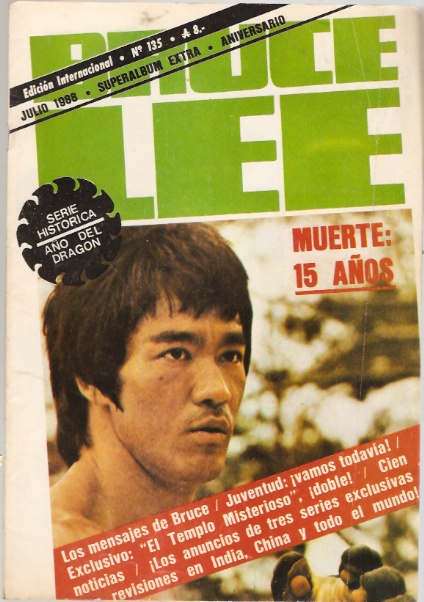 BRUCE LEE magazine side cover Issue 135 July 1988