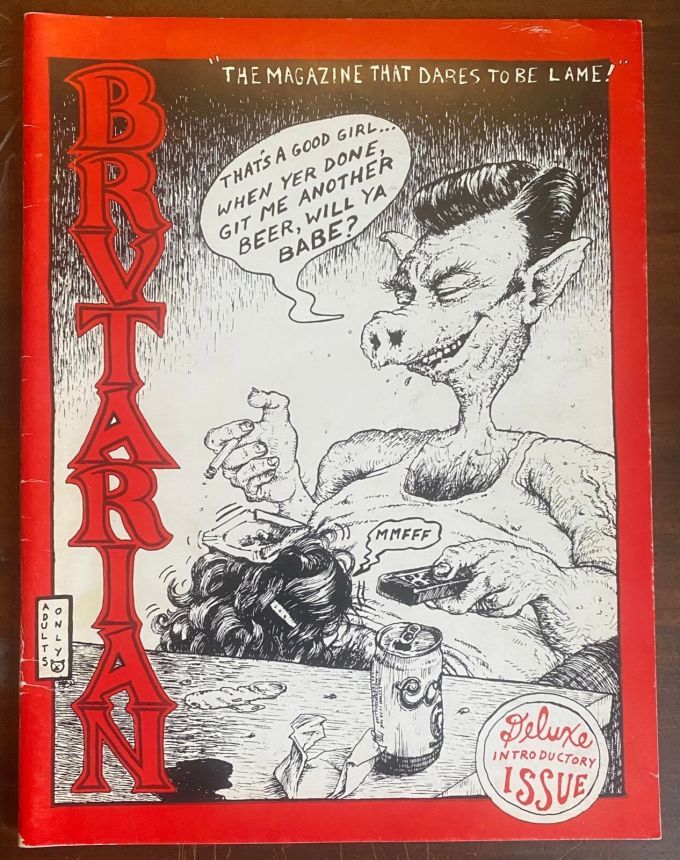 BRUTARIAN magazine side cover Issue 1   1991