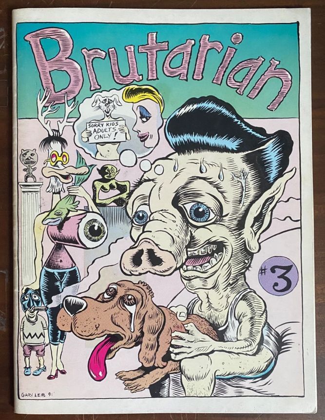 BRUTARIAN magazine side cover Issue 3   1991