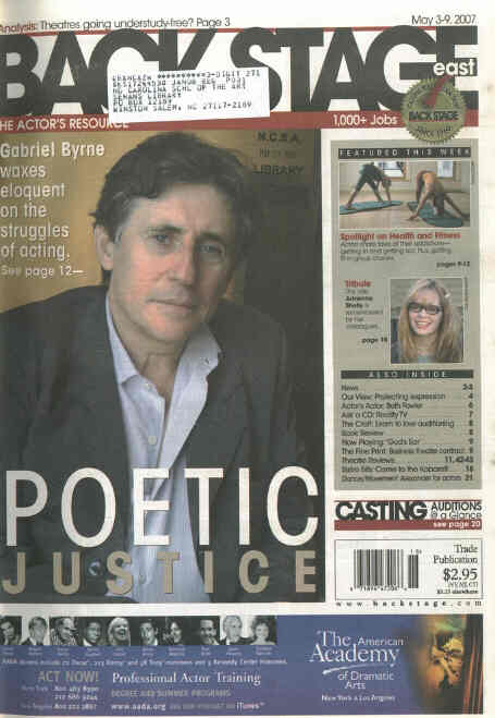 BACK STAGE EAST magazine side cover 3 May 2007