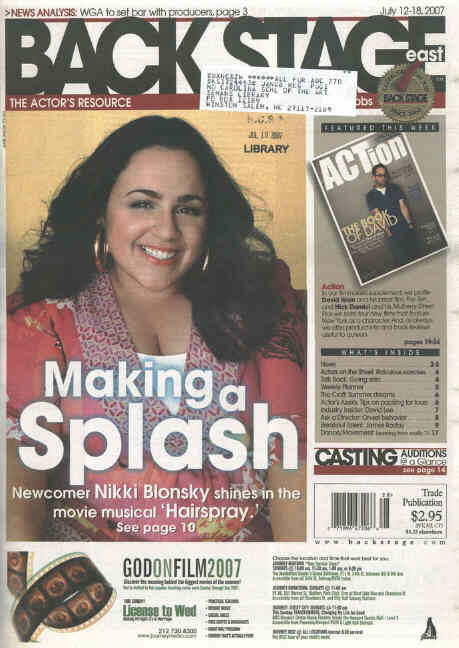 BACK STAGE EAST magazine side cover 12 July 2007