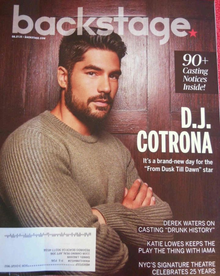 BACKSTAGE (USA) magazine side cover 27 August 2015