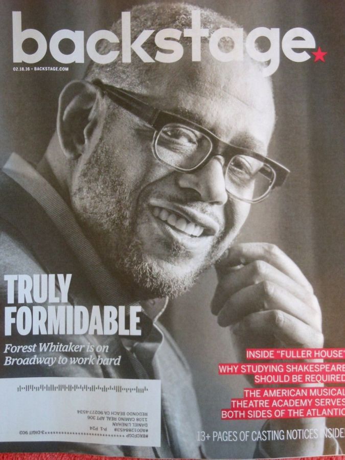 BACKSTAGE (USA) magazine side cover 18 February 2016