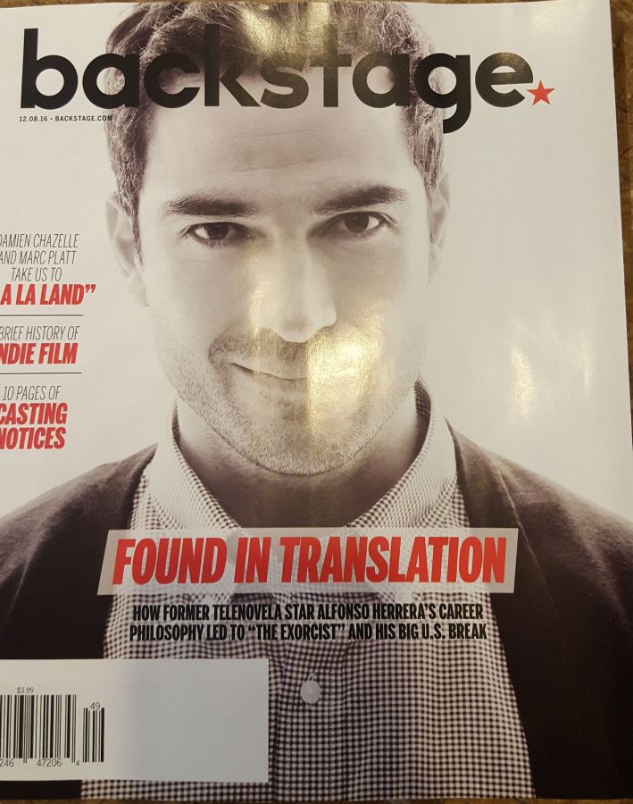 BACKSTAGE (USA) magazine side cover 8 December 2016
