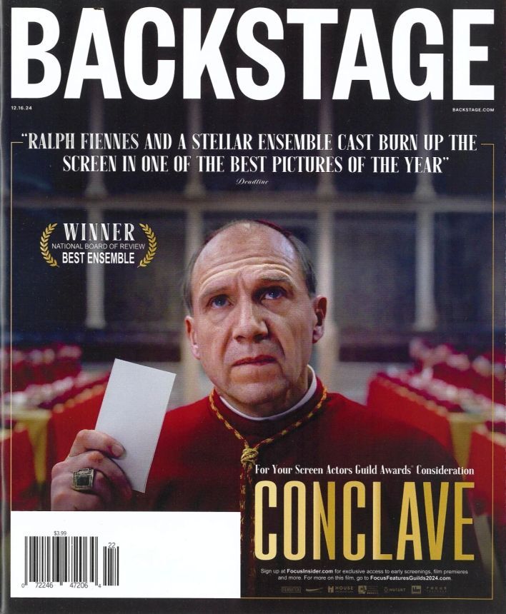 BACKSTAGE (USA) magazine side cover 16 December 2024