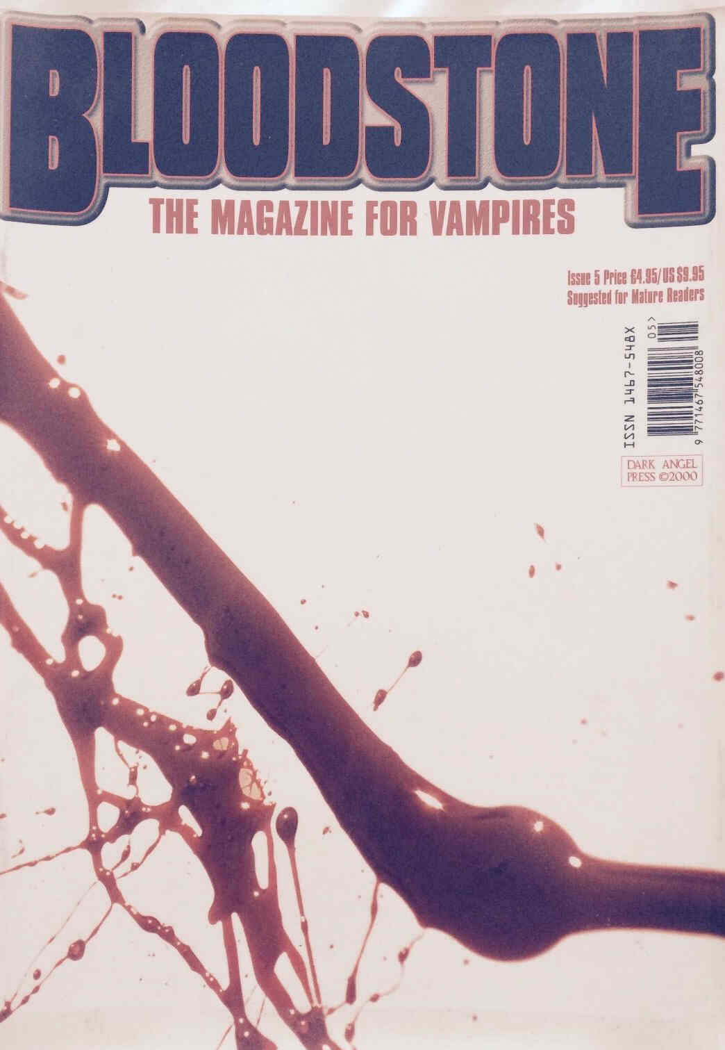 BLOODSTONE magazine side cover Issue 5  2000