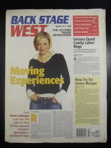 BACK STAGE WEST magazine side cover 15 January 2004