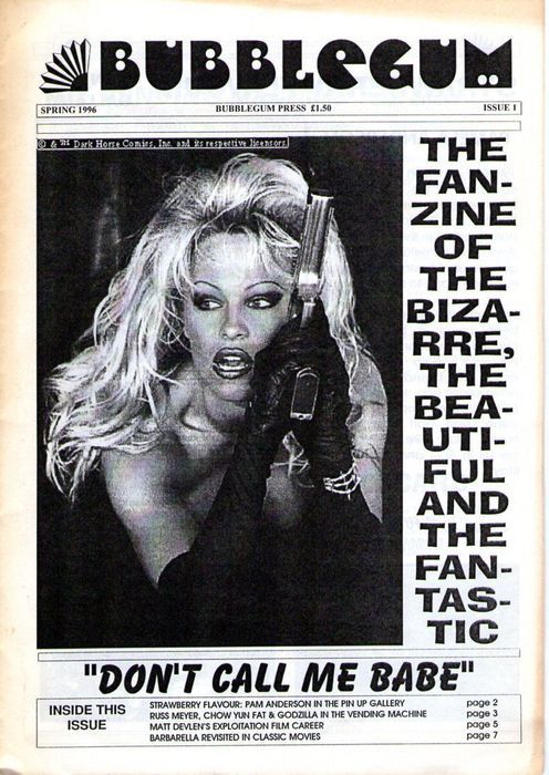 BUBBLEGUM magazine side cover Issue 1 Spring 1996