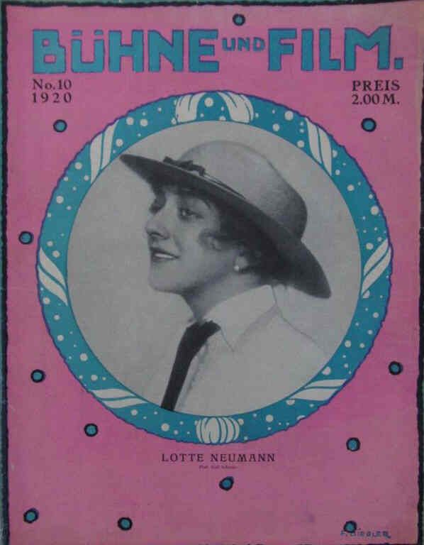 BUHNE UND FILM magazine side cover Issue 10  1920