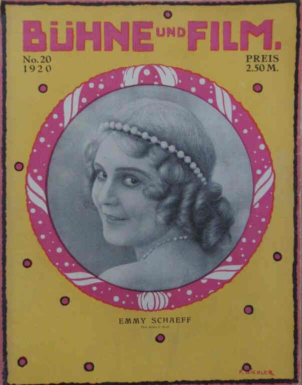 BUHNE UND FILM magazine side cover Issue 20  1920