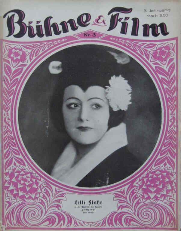 BUHNE UND FILM magazine side cover Issue 3  1921
