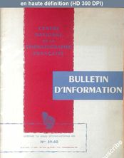 BULLETIN D INFORMATION magazine side cover Issue 59 October 1959