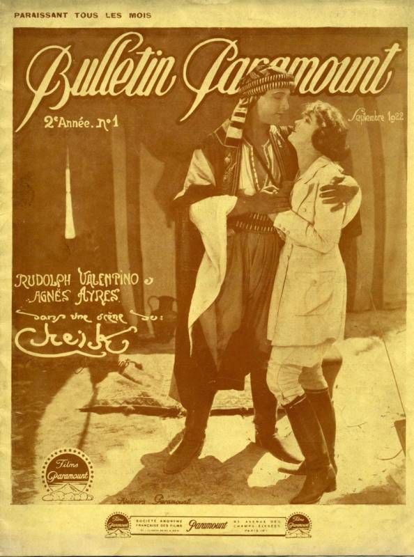 BULLETIN PARAMOUNT magazine side cover Issue 1 September 1922