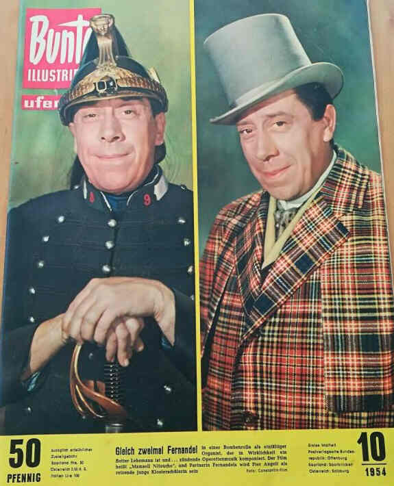 BUNTE ILLUSTRIERTE magazine side cover Issue 10   1954