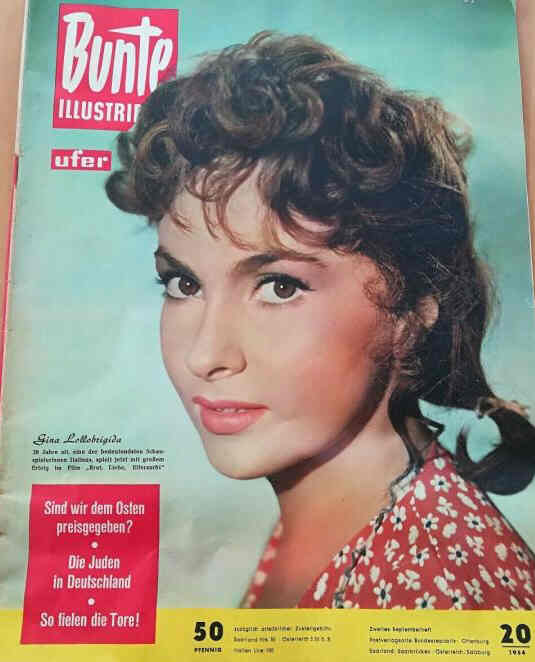 BUNTE ILLUSTRIERTE magazine side cover Issue 20   1954