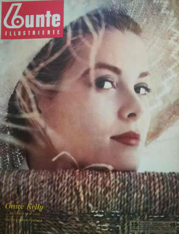 BUNTE ILLUSTRIERTE magazine side cover Issue 18   1955