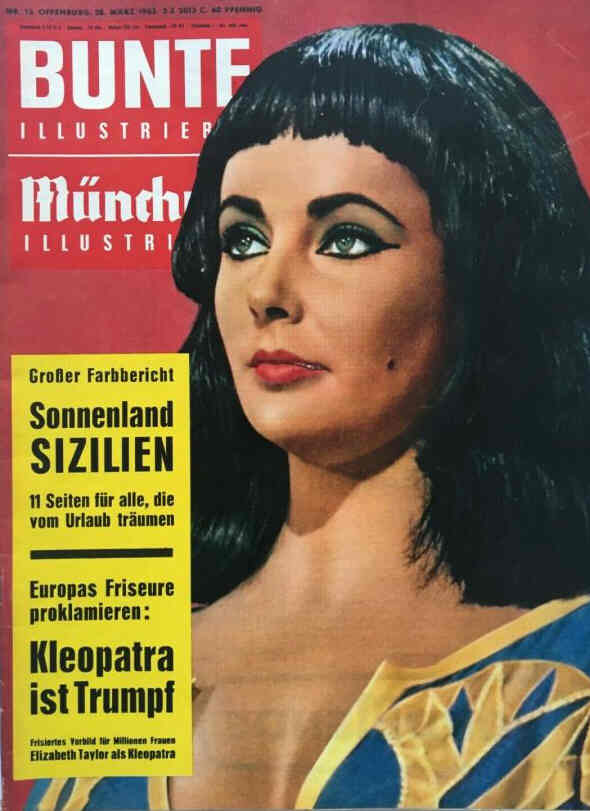 BUNTE ILLUSTRIERTE magazine side cover Issue 13 28 March 1962