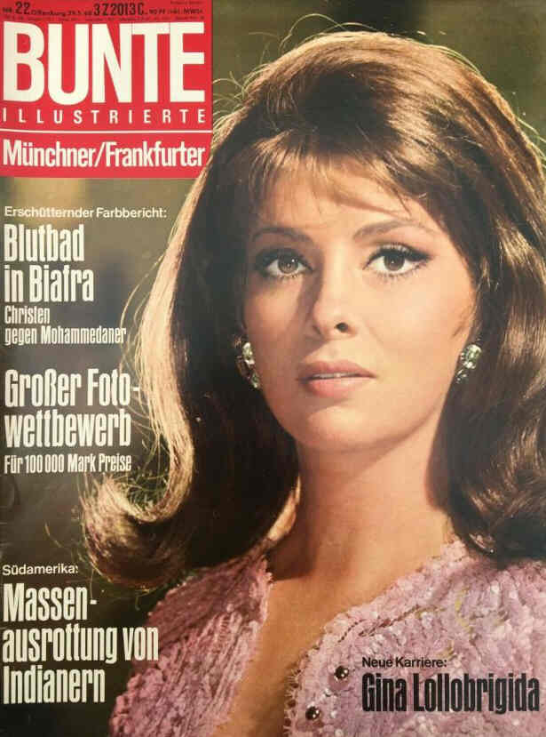 BUNTE ILLUSTRIERTE magazine side cover Issue 22 29 May 1968