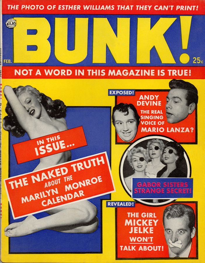 BUNK! magazine side cover Issue 1 February 1956
