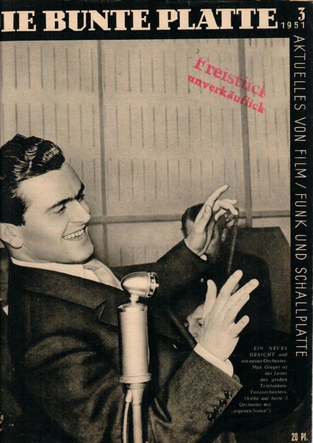 DIE BUNTE PLATTE magazine side cover Issue 3   1951
