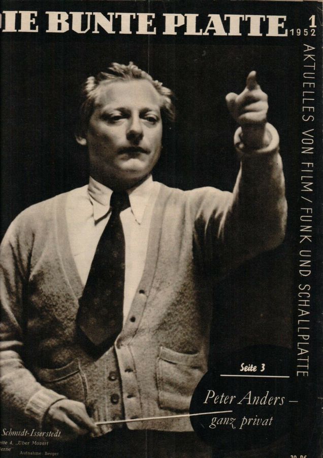 DIE BUNTE PLATTE magazine side cover Issue 1   1952