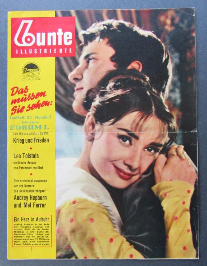 BUNTE ILLUSTRIERTE magazine side cover   1956
