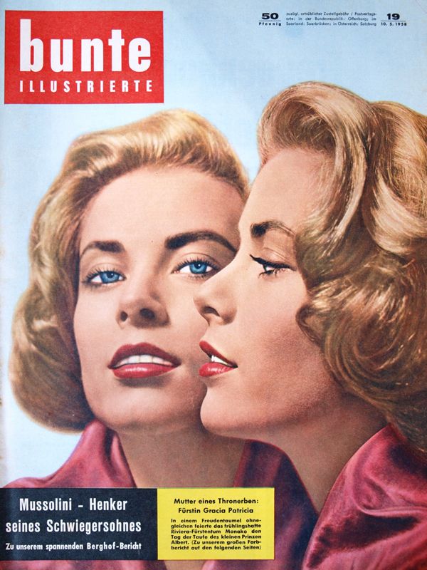 BUNTE ILLUSTRIERTE magazine side cover Issue 19 10 May 1958