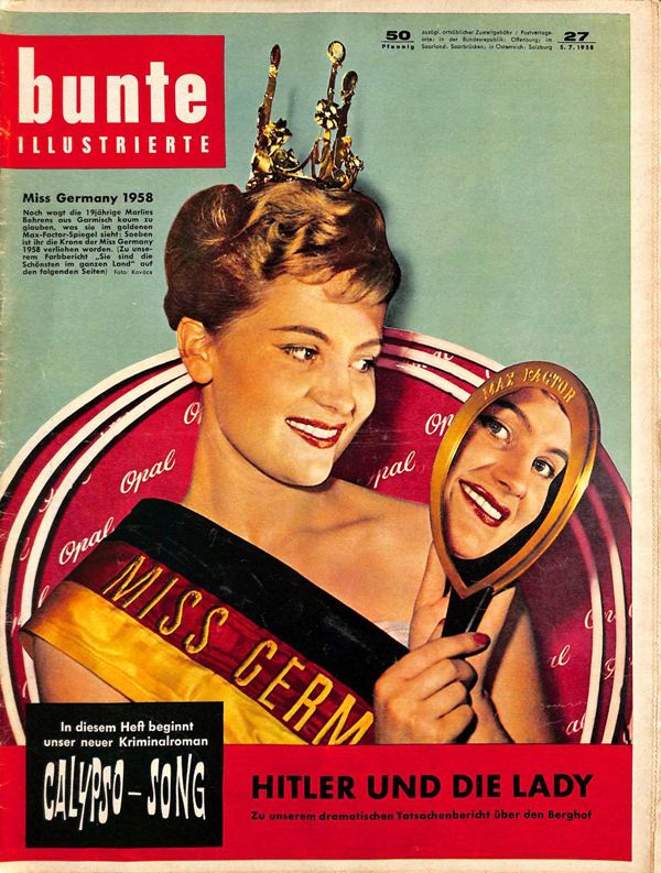 BUNTE ILLUSTRIERTE magazine side cover Issue 27 5 July 1958