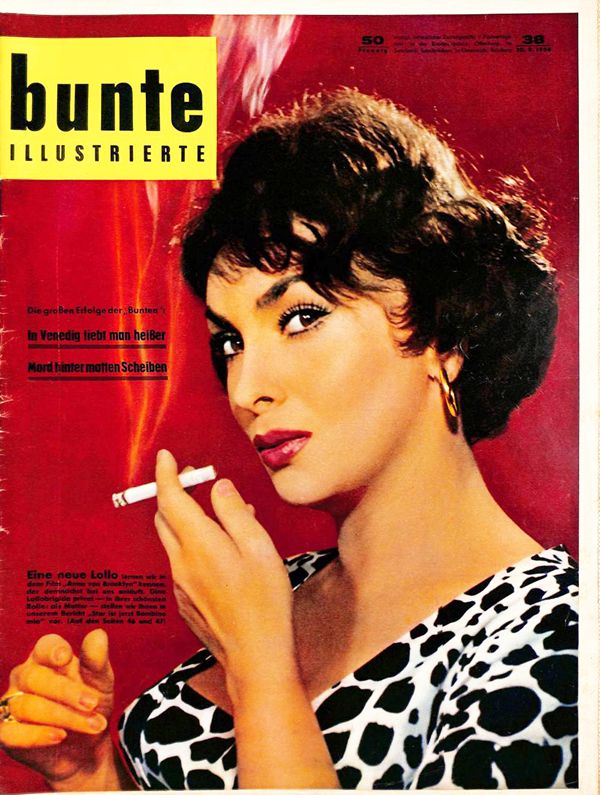 BUNTE ILLUSTRIERTE magazine side cover Issue 38 20 September 1958