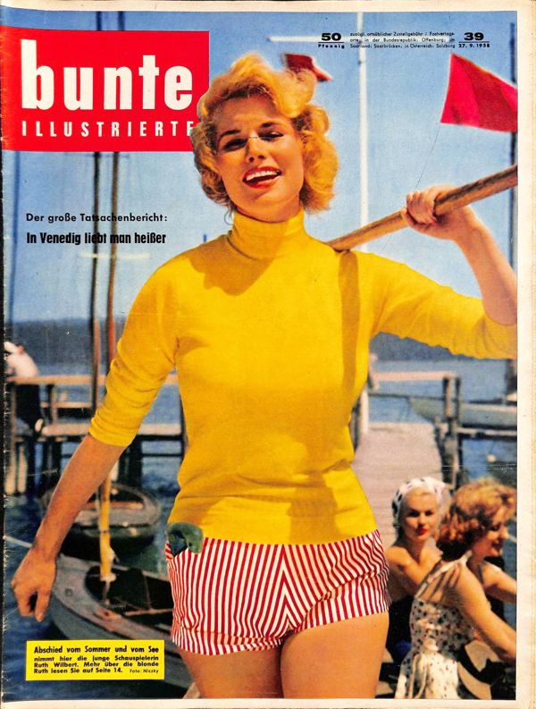 BUNTE ILLUSTRIERTE magazine side cover Issue 39 27 September 1958