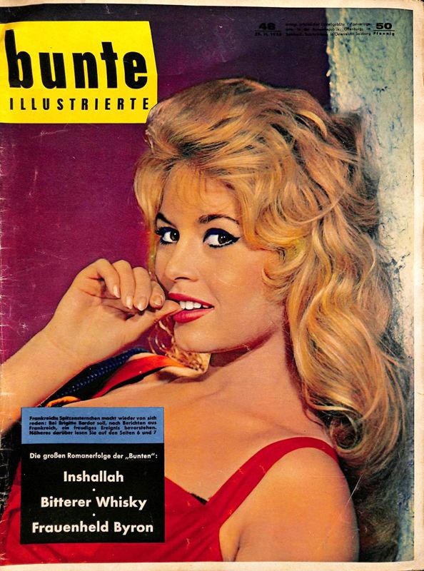 BUNTE ILLUSTRIERTE magazine side cover Issue 48 29 November 1958