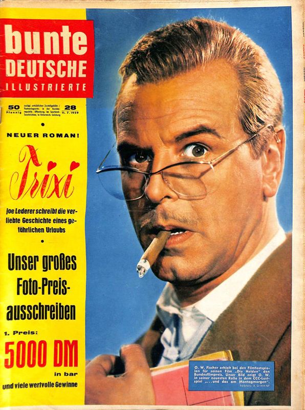 BUNTE ILLUSTRIERTE magazine side cover Issue 28 11 July 1959