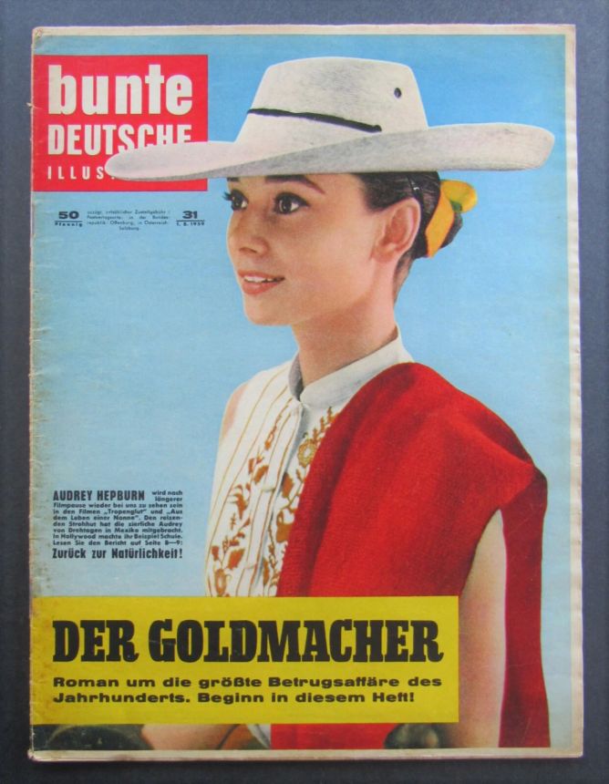BUNTE ILLUSTRIERTE magazine side cover Issue 31 1 August 1959