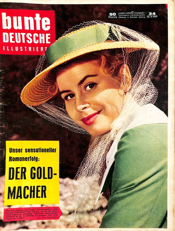 BUNTE ILLUSTRIERTE magazine side cover Issue 34 22 August 1959