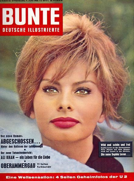 BUNTE ILLUSTRIERTE magazine side cover  June 1960